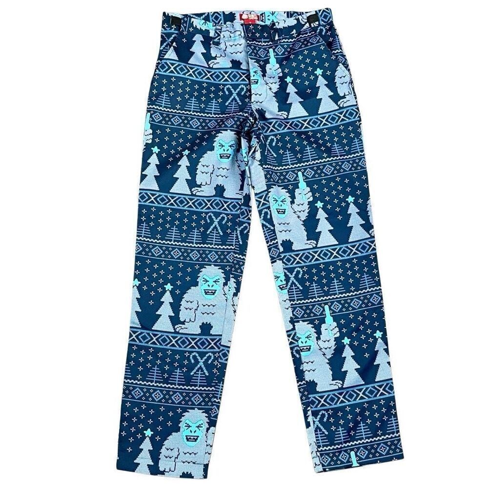 Dec 25th Abominable Snowman Yeti Christmas Pants Small